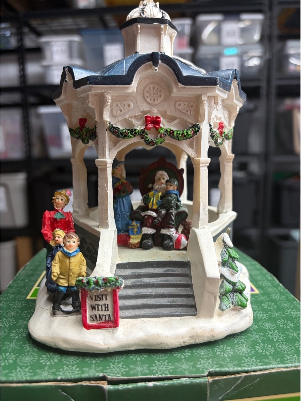 Holiday Time Christmas Village Collection Santa’s Gazebo with Box 2009